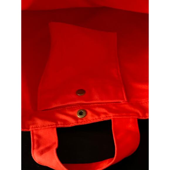 Baggu Herman Miller Red Canvas Tote Bag Crossbody Large Canvas Logo - Picture 2 of 9